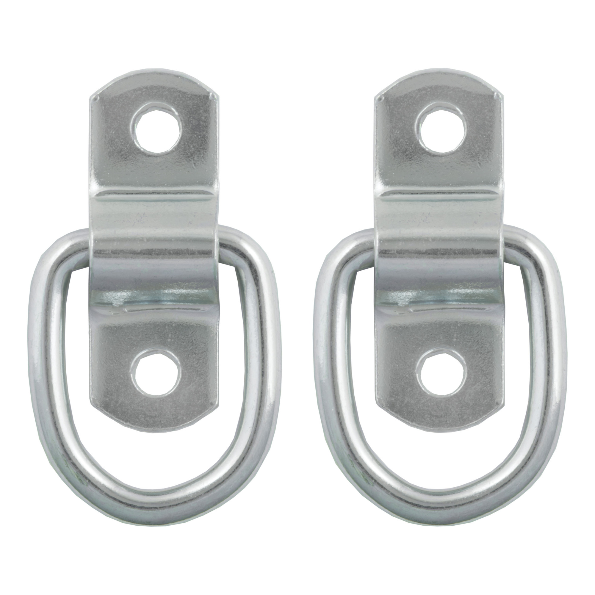 Curt Manufacturing Surface-Mounted Trailer D-Ring Tie Down Anchors — 1-1/4in., 2,400-Lb. Break Strength, Zinc-Plated Steel, 2-Pack, Model# 83731